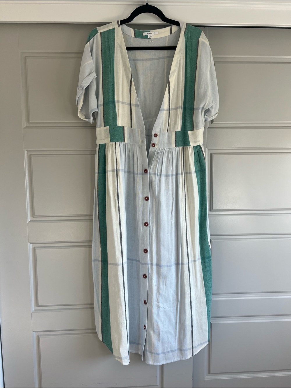 Lulu’s O’Neill Reid Light Blue Multi-Stripe Button up